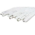 thumbnail image 2 of The Tile Life Victory Sleek Brick Carrara 1x3 Glass Mosaic Wall Tile - 1 Sheet (1 Sq. ft.), 2 of 3