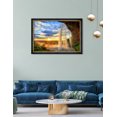 thumbnail image 2 of DecorArts - The waterfall in Seljalandsfoss Iceland, Giclee Print on Acid Free Cotton Canvas with Matching Classical Solid Wood Frame. Total Size w/Frame: 39.25x27.25", Ready to Hang., 2 of 6