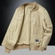 thumbnail image 3 of Sudadera sin capucha para hombre, chaqueta de béisbol de invierno, ropa de trabajo informal, sudadera con capucha de color sólido, chaqueta de poliéster para hombre, 3 of 6