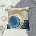 thumbnail image 2 of JEUXUS  Abstract Boho Throw Pillow Covers Mid Century Modern Minimalist Blue Geometric Decorative Pillows Covers for Couch Sofa Bed Home Decor, 2 of 5
