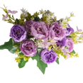 thumbnail image 2 of Purple Artificial Peony Bouquet Lifelike No Fade Flowers for Wedding Table Centerpiece Decor, by Bradem, 2 of 8