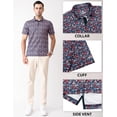 thumbnail image 4 of Chemises de Golf pour Hommes à Manches Courtes, Évacuation de l'Humidité, Ajustement Sec, Motifs Imprimés, Col à Revers, Performance Polo Chemises de Golf pour Hommes, 4 of 6