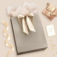 thumbnail image 2 of Medium Gift Bag with Ribbon and Greeting Card 2 Tissue Papers, Portable Paper Birthday Gift Bags with Handles, Elegant Present Bags for Valentines Day Wedding Party Supplies (Champagne), 2 of 4