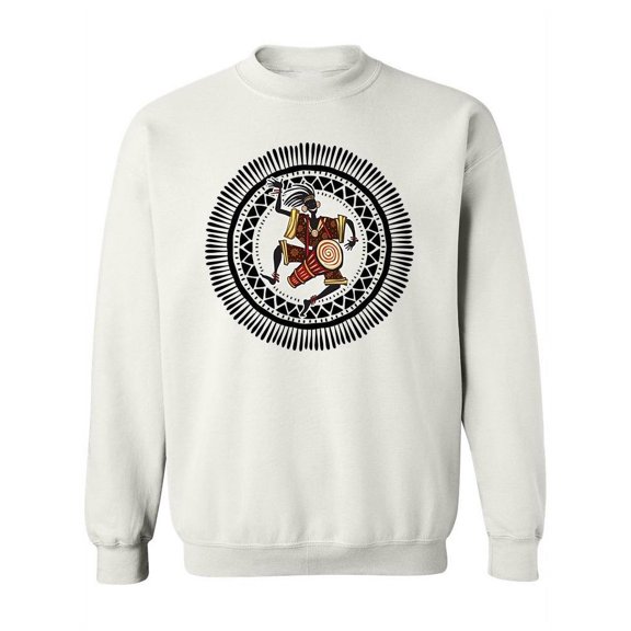 African Man With A Drum Doodle Sweatshirt Women -Image by Shutterstock, Female x-Large