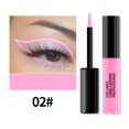 thumbnail image 2 of Juego de delineadores de ojos líquidos de 6 colores con almohadillas exfoliantes de cúrcuma, delineadores de ojos de neón coloridos de arcoíris, pigmentados, resistentes al agua, a prueba de manchas,, 2 of 6