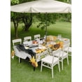 thumbnail image 4 of Outdoor Tablecloths with Umbrella Hole & Zipper, Yellow Sunflowers 60 x102 Inch Rectangle Tablecloths, Farmhouse Cow Barn Doors Floral Butterfly Waterproof Table Cloth, Patio/Pool Table Covers, 4 of 8
