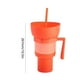 thumbnail image 3 of Snack Bowl Drink Cup con pajita de gran capacidad Drink Snack Bowl para Cinema Beach, 3 of 6