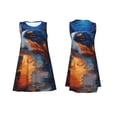 thumbnail image 7 of Hirioo Cosmic Dog Starry Night for Sleeveless Dress Women's Sleeveless dress with Pockets, 7 of 7