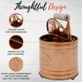 thumbnail image 4 of Autumn Alley Rustic Bathroom Accessories Set 4 - Copper Farmhouse Soap Dispenser, Rustic Toothbrush Holder, 2 Apothecary Jars Qtip Holder - Rustic Bathroom Decor – Farmhouse Bathroom Accessories, 4 of 7