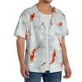 thumbnail image 2 of Goofa Koi Fish Corals,Spring Summer Printed Men's Casual Short-sleeved Shirt,Lightweight Breathable Button-down,Summer Casual men's top,Versatile Fashion shirt-X-Large, 2 of 7