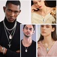thumbnail image 3 of Collar de acero inoxidable/plata de ley 925, joyería LGBT, collar con colgante de arcoíris del Orgullo Gay, regalo para hombres/mujeres JAMW Sencillez, 3 of 4