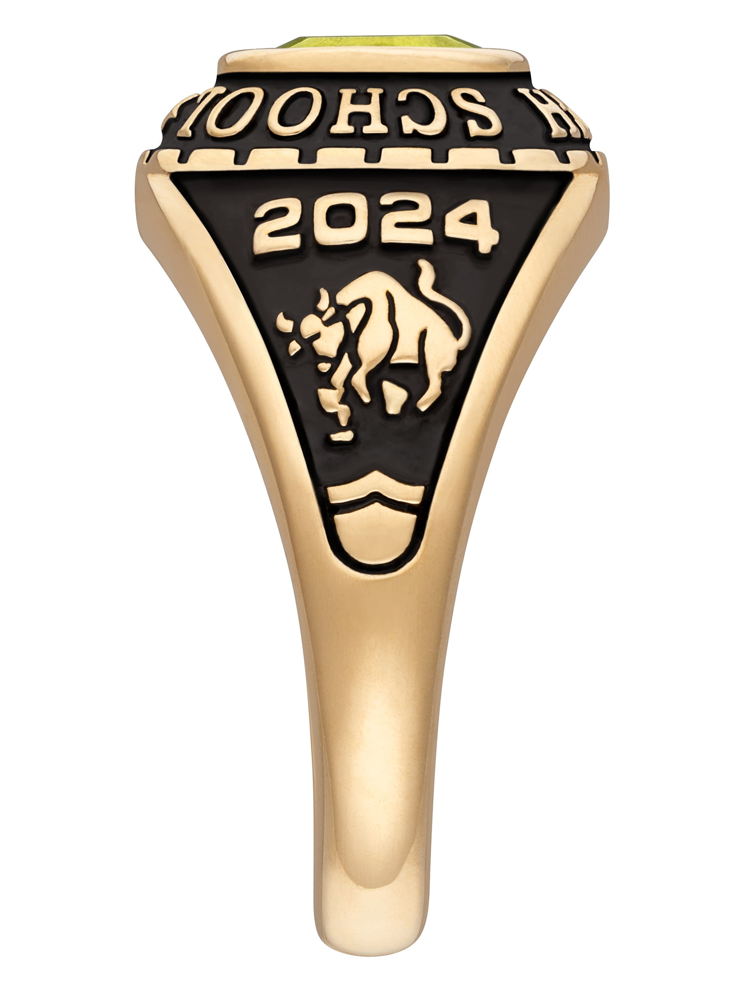 Order Now for 2025 Graduation, Freestyle 10K Yellow Gold Women's Classic Petite Birthstone Class Ring, Personalized, High School or College Graduation