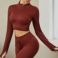 thumbnail image 4 of Womens Spring Outfits Beach Outfits for Women Clothing Set Female Round Neck Sleeveless Tops Pants Sets Full Pant Style S_503 Women's Tracksuits Wine L, 4 of 8