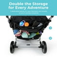 thumbnail image 4 of Foundations Gaggle Jamboree 6-Seat Folding Daycare Stroller with Canopies, Reclining Seats, Black, 4 of 9
