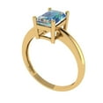 thumbnail image 2 of Solitaire Engagement Ring for Women - 1.75ct Blue Moissanite in 14K Yellow Gold Promise Ring, 2 of 6