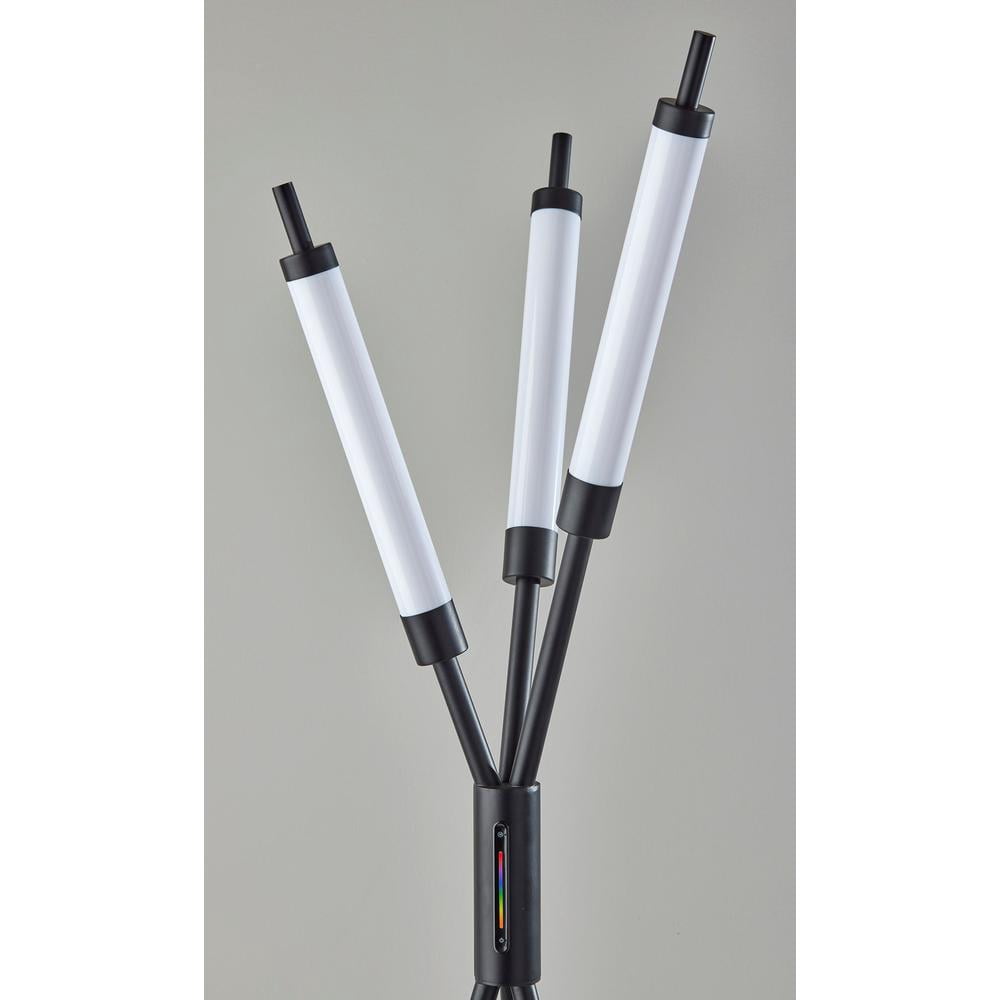 Adesso Collin 62.5" 3-Light Modern Color Changing 3-Way Touch Integrated LED Floor Lamp