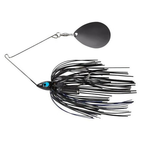 War Eagle Night Time Painted Head Single Colorado Black & Nickel Spinnerbait Blue Fishing Lure