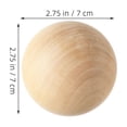 thumbnail image 5 of Homoyoyo Set of 2 Natural Wood Spheres Beige Smooth Finish for Crafts, Projects, Home Decor and Art Supplies, 5 of 7