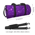 thumbnail image 2 of Fotbe Purple Glitter Bolsa Deportiva de Lona Plegable con Estampado, Bolsa de Gimnasio con Bolsillo Seco/Húmedo, Bolsa de Viaje Ultraligera de Gran Capacidad, 2 of 6