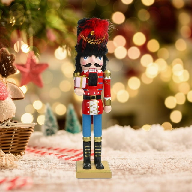 Figura Decorativa de Cascanueces de Navidad BLESIY Decoración 15 Pulgadas Estilo A