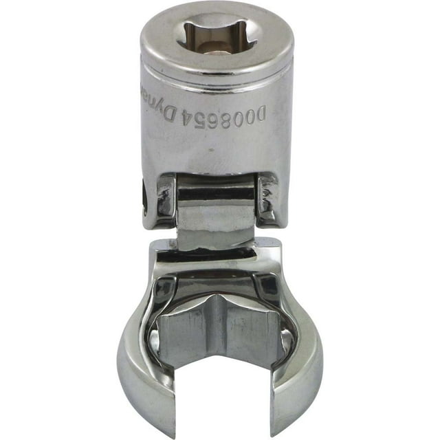 Dynamic Tools D008654 3/8" Drive SAE 3/4" Flex Head with Crow Foot Flare Nut Socket, Chrome Finish