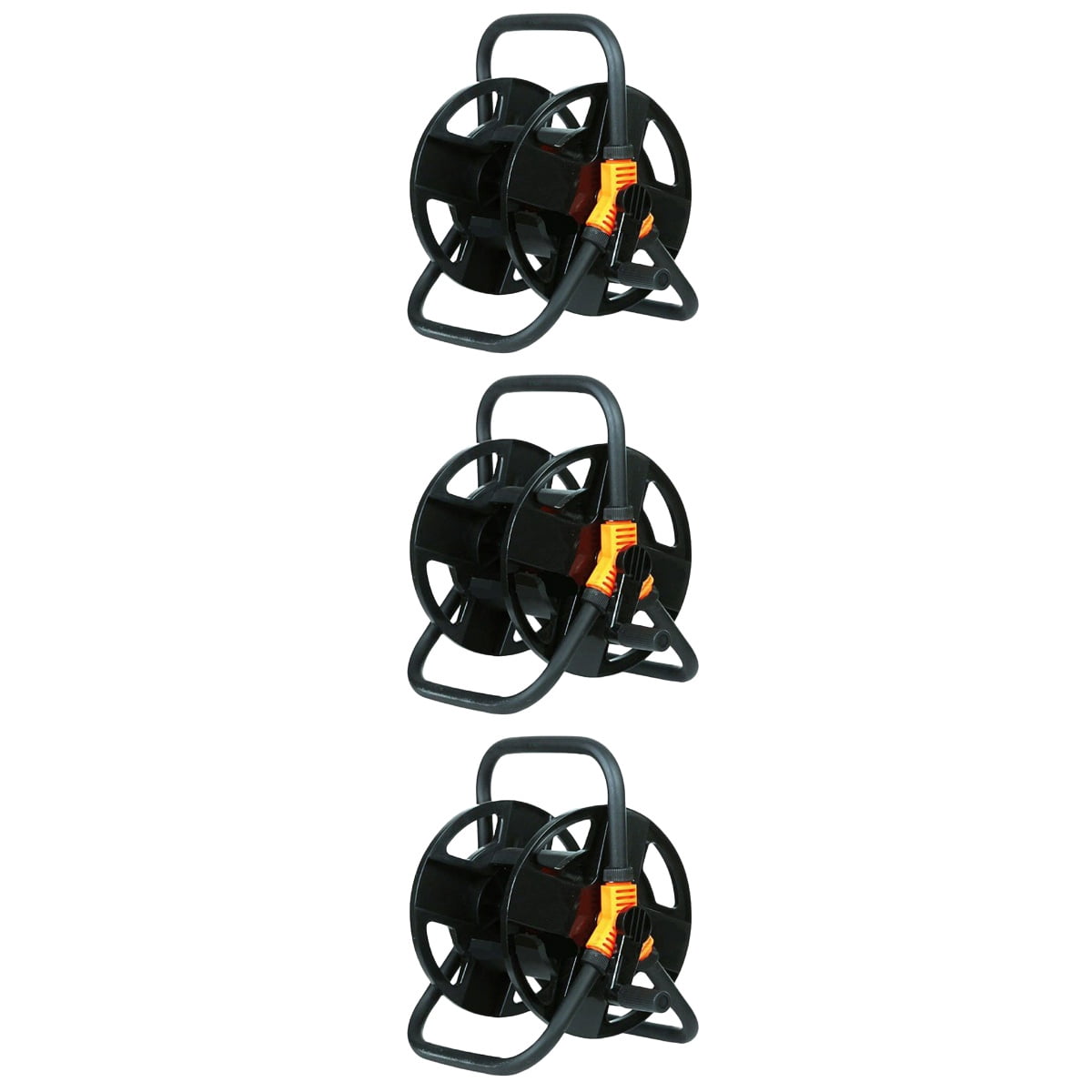 FOMIYES Water Hose Reel Black for Organizing with Space-Saving Design and Easy Installation 3Pcs