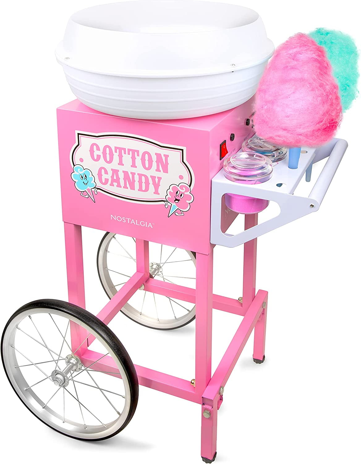 Cotton Candy Machine Retro Cotton Candy Machine for Kids with 2 Reusable Cones 1 Sugar Scoop