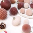 thumbnail image 5 of 35 bolas de terciopelo flocadas para Navidad, irrompibles, reutilizables, para colgar en el árbol de Navidad, 5 of 5
