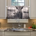 thumbnail image 5 of Coolnuti Highland Cow Valances for Windows 36 Inch Small Window Blackout Valance Curtains Rod Pocket Window Curtains Treatment for Kitchen Bathroom Cafe, 1 Panel Home Decor, 5 of 7