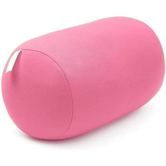 Nvzi-a Micro Bead Roll Cushion - Super Soft Microbead Travel Neck Support Bolster Tube Pillow - Squishy Cushion Back Head Suppport Column Cushions for Stress Relief, Relaxing(Pink)