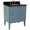 Aqua Blue, variant on Bellaterra Home 31" Single vanity in White finish top with Black galaxy and oval sink
