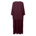thumbnail image 4 of Women 3/4 Sleeve Maxi Dress Polyester Layered Dubai Outfits, 4 of 4