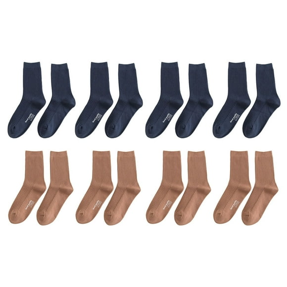Men's Dress Socks Cotton Thin Classic Lightweight Socks Solid Soft Breathable Socks