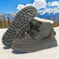 thumbnail image 2 of Quealent Kids' Hiking Work Boots for Boys Girls, Waterproof Outdoor Ankle Boots with Hook and Loop Gray for Size 12, 2 of 5