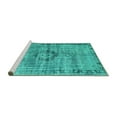 thumbnail image 2 of Ahgly Company Machine Washable Indoor Square Persian Turquoise Blue Traditional Area Rugs, 8' Square, 2 of 4