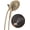 Champagne Bronze-6-Spray, variant on Delta 6-setting In2ition 2-in-1 Dual Shower Head With Handheld High Proclean Spray Chrome Detachable Hose 1.75 Gpm Flow Rate 75655
