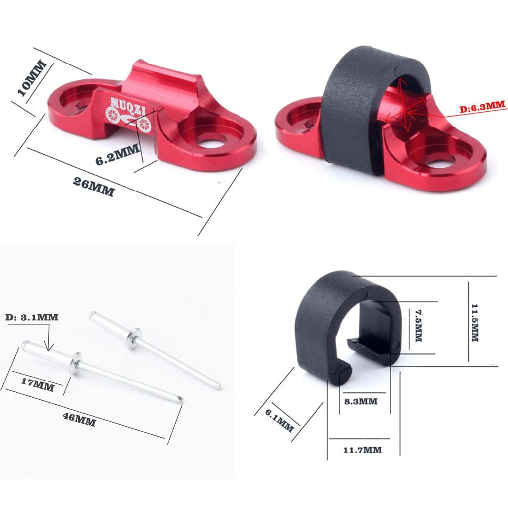 MTB Road Mountain Bike Bicycle Brake Cable Guide Housing Base Clip Rivet Set MTB Road Mountain Bike Bicycle Brake Cable Guide Housing Base Clip Rivet Set