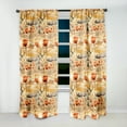 thumbnail image 5 of Designart "Pastoral Beige Blossoms I" Floral Room Darkening Curtain Single Panel, 5 of 6