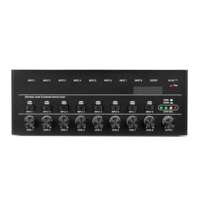 4 6 8 Channels Mini Sound Mixer Audio Mixer Mini Stereo Mixer Portable Ultra Low-Noise Line Mixer For Recording Audio Equipment