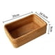 thumbnail image 3 of Cesto de almacenamiento de ratán tejido a mano de mesa cuadrado para ordenar comestibles, 3 of 11