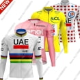 thumbnail image 2 of Maillot de ciclismo del equipo UAE 2024 de manga larga para el Giro de Italia, color rosa, ropa para ciclismo de carretera, camisetas para bicicleta de montaña, uniformes, 2 of 5