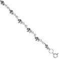 thumbnail image 2 of Dainty Sterling Silver Elephant Bracelet for Women and Girls 3/16 wide 7.5 inch long, 2 of 3
