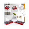thumbnail image 3 of Bathroom Sets With Shower Curtain And Rugs, 3Pcs Rose Bathroom Shower Curtain Set With Rugs (Happy), Incl 71'' X 71'' Polyester Shower Curtain, 12 Hoo, 3 of 5