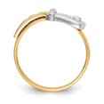 thumbnail image 2 of 14k Two-Tone Polished Buckle Ring, 2 of 3