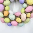 thumbnail image 4 of TERGAYEE Colorful Easter Egg Wreath,16Inch Artificial Easter Wreaths for Front Door,Hanging Spring Wreath with Pastel Easter Eggs,Green Leaves for Wall Window Party Decor, 4 of 9