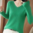 thumbnail image 6 of Sevevn Sweaters for Women Women's Fashion Casual V Neck Solid Color Loose Base Knitted Sweater Top Gift for Adults, 6 of 6
