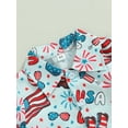 thumbnail image 5 of Bagilaanoe 4th of July Clothes for Toddler Baby Boys Short Sleeve Print Shirts Tops + Shorts 18M 24M 3T 4T 5T 6T Kids Independence Day Outfits 2pcs Short Pants Set, 5 of 8