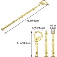 thumbnail image 2 of 2PCS 3-Level Leaf-Shaped Cake Stand 3 Tier Cupcake Stand Hardware Handles with Screws and Flat Washers for Party Wedding Display Stand, Golden, 2 of 5