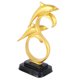 thumbnail image 2 of Estatuilla de delfín, Color dorado, elegante, Simple, duradera, resina, decoración de delfines ampliamente utilizada para gabinete de oficina familiar, 2 of 5