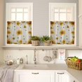 thumbnail image 4 of 3 Piece Sunflower American Country Bee Kitchen Curtains, Tier and Valance Rod Pocket Window Curtains Set Retro Vintage Cafe Curtains for Kitchen Valances Window Treatment 54X18in+27x36in×2, 4 of 5